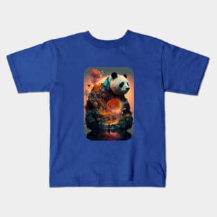 Panda Moon Kids T-Shirt